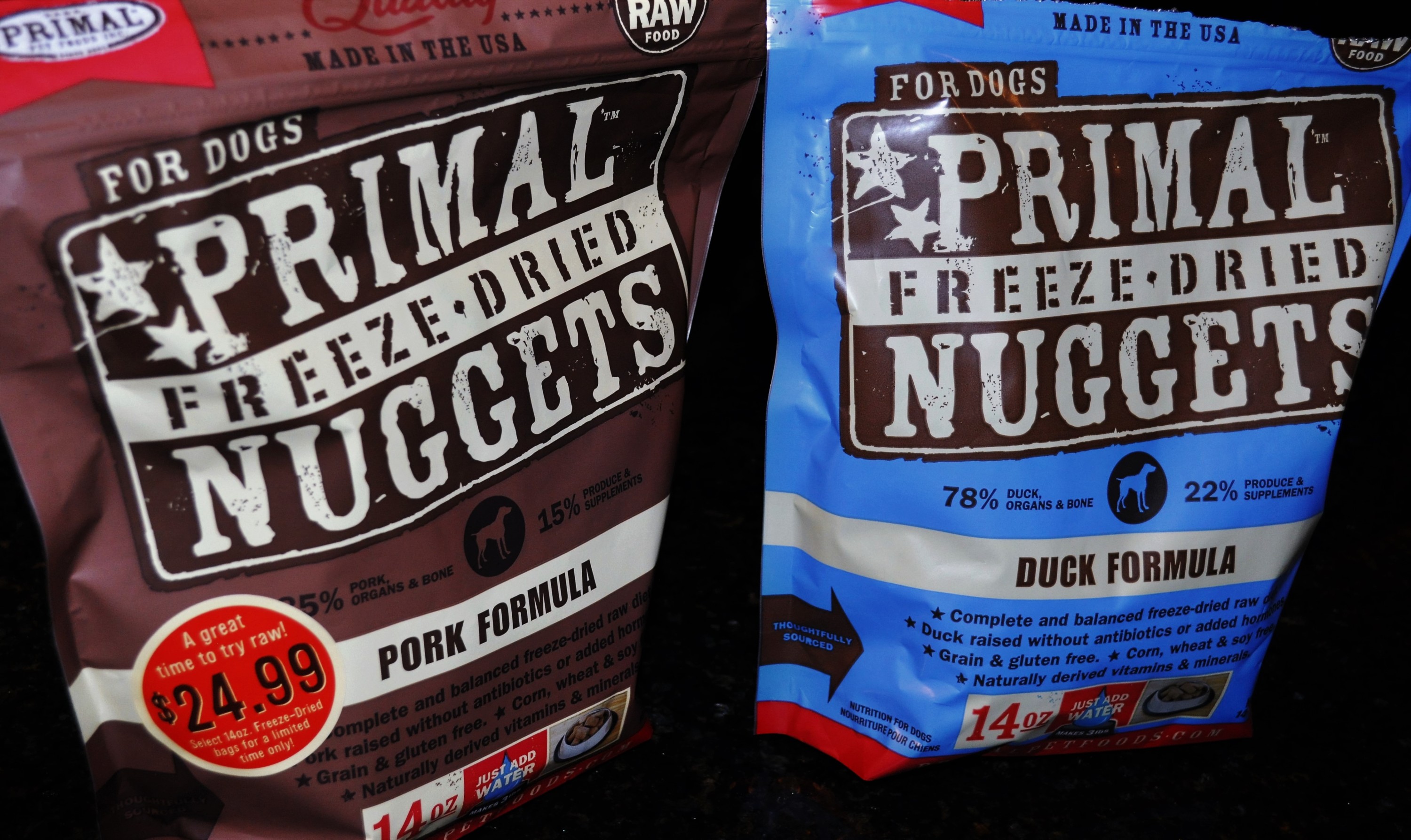 Primal Freeze Dried Nuggets Bags