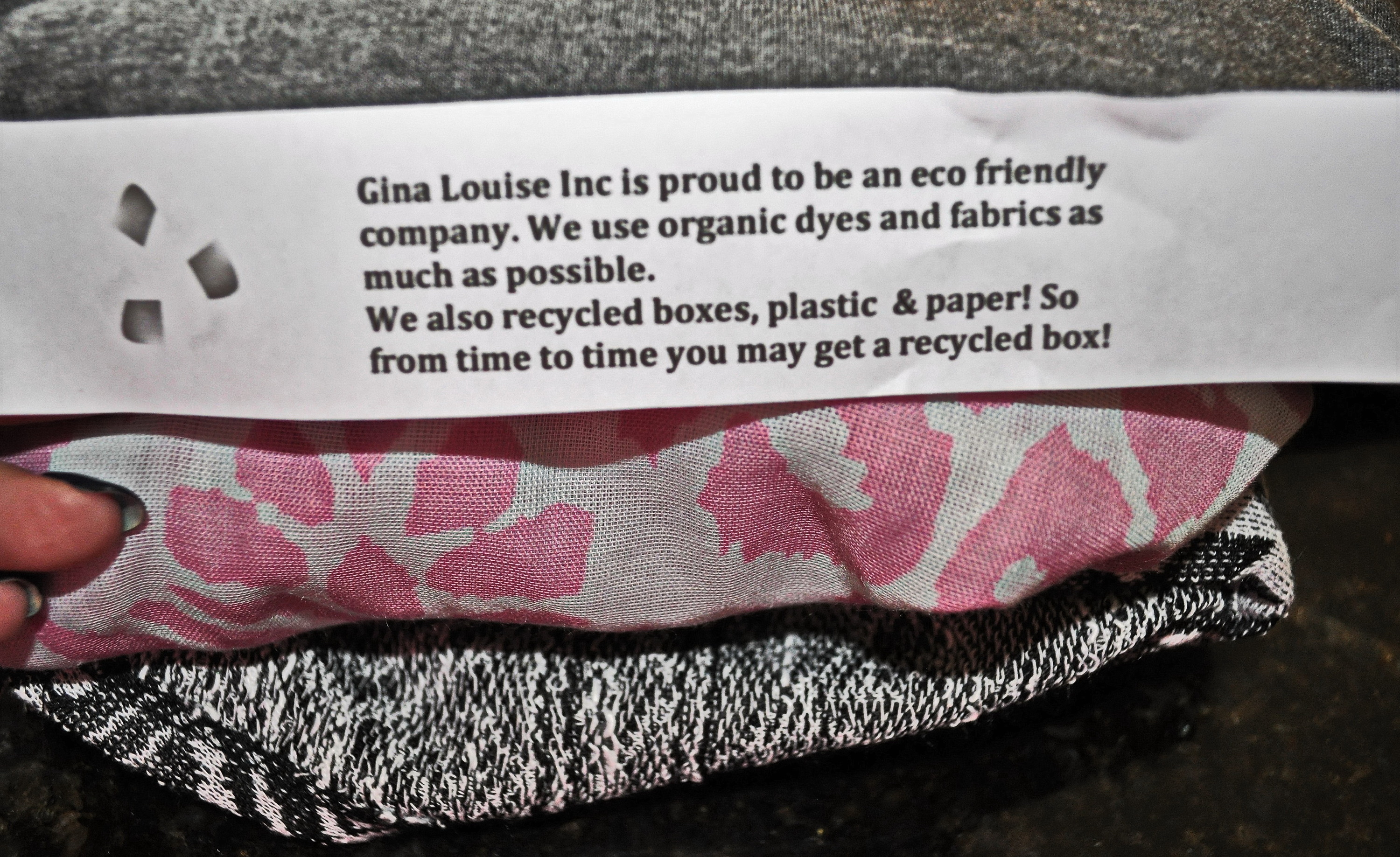 Gina Louise June 2016 Eco Note