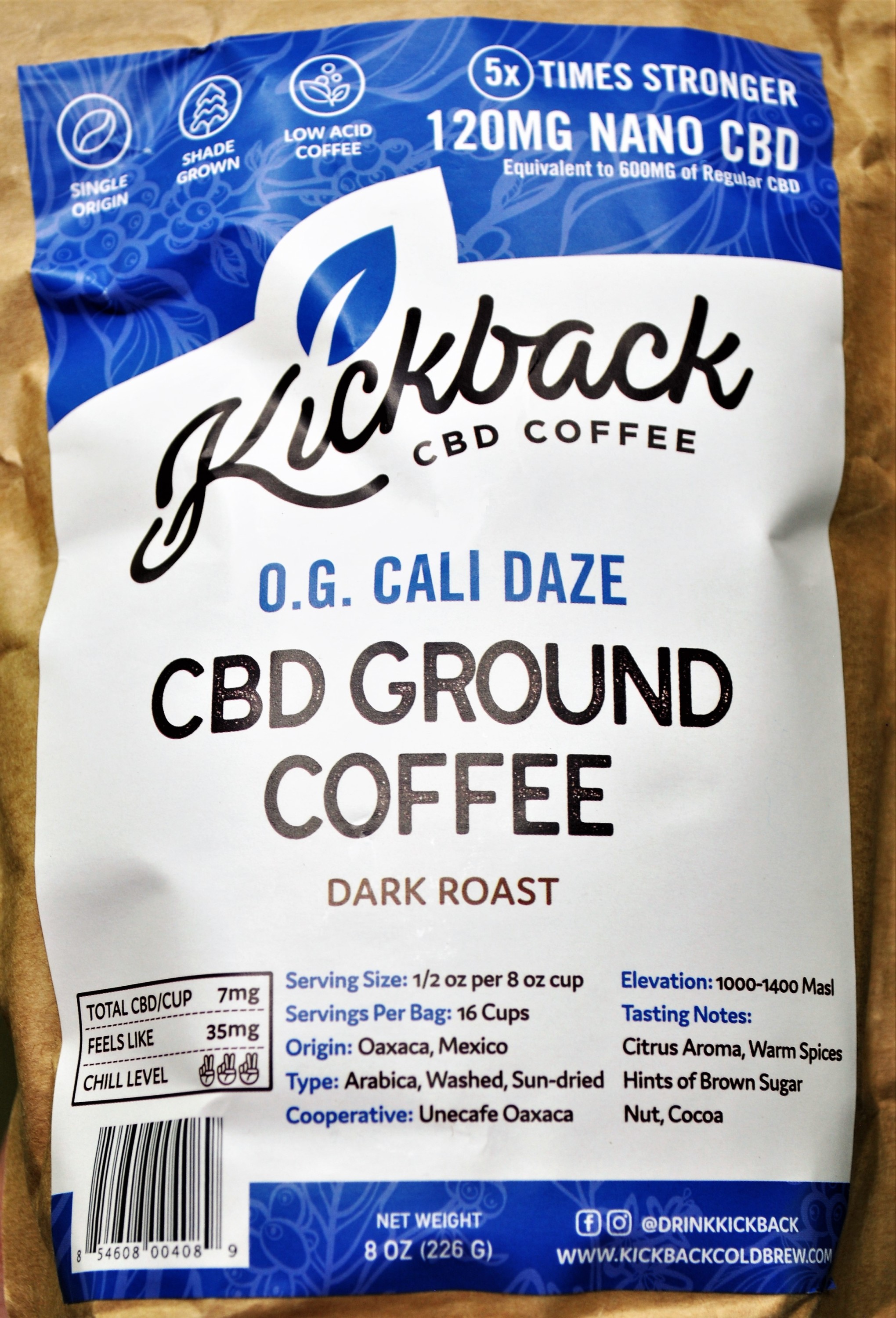 Kickback CBD Ground Coffee