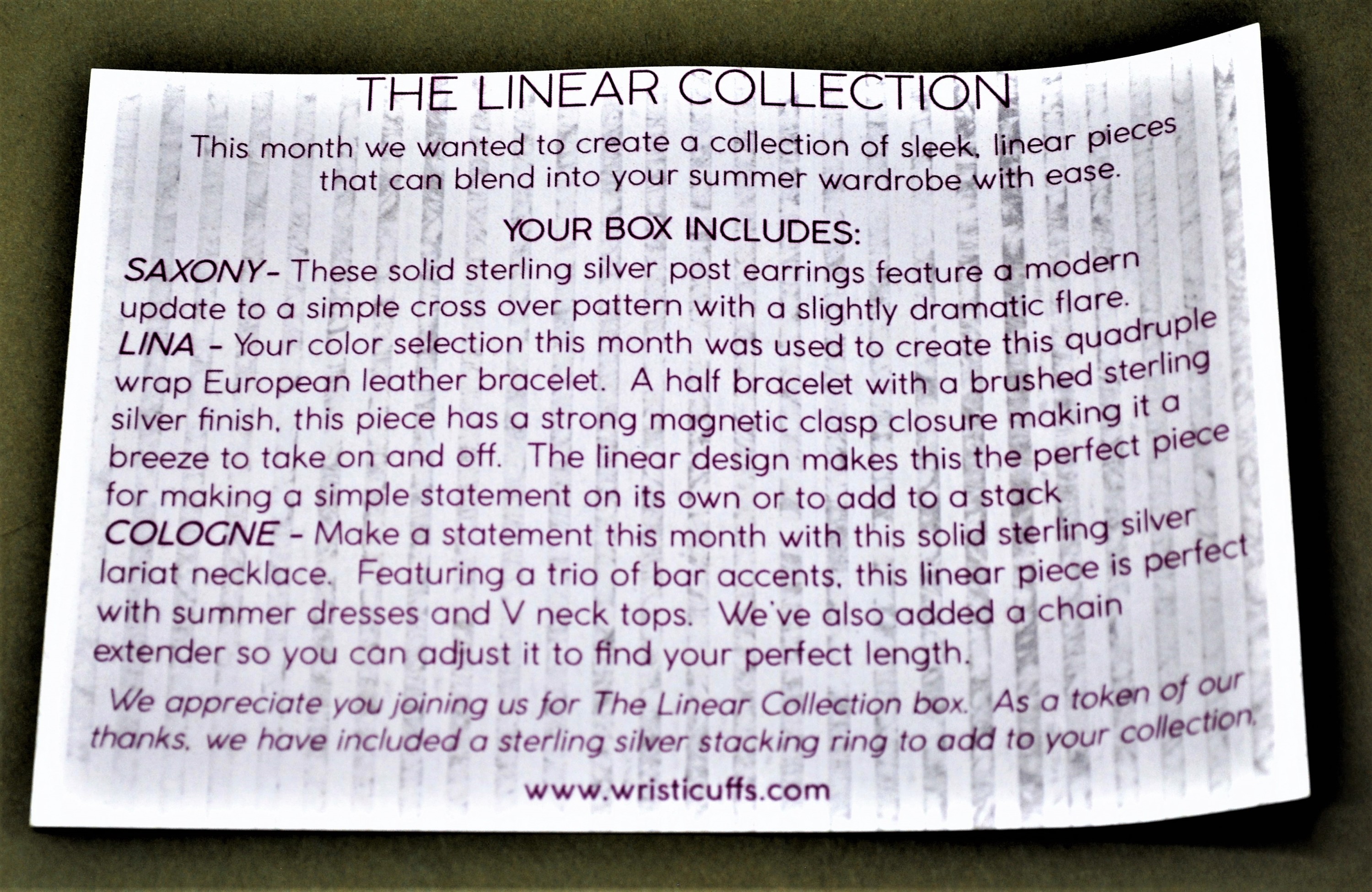 The Linear Collection My Meraki Box July 2019