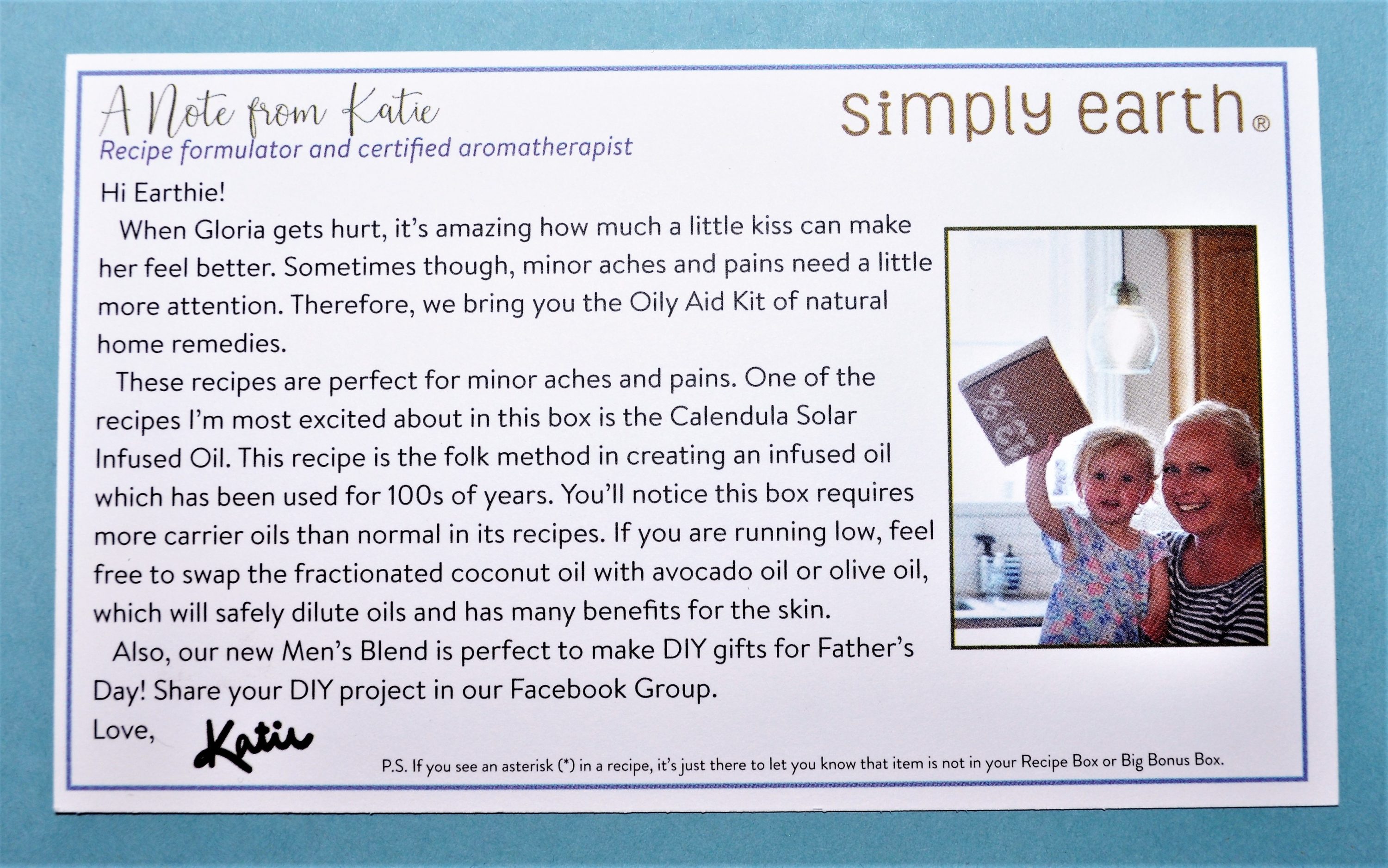 Simply Earth Box June 2020 Info Card
