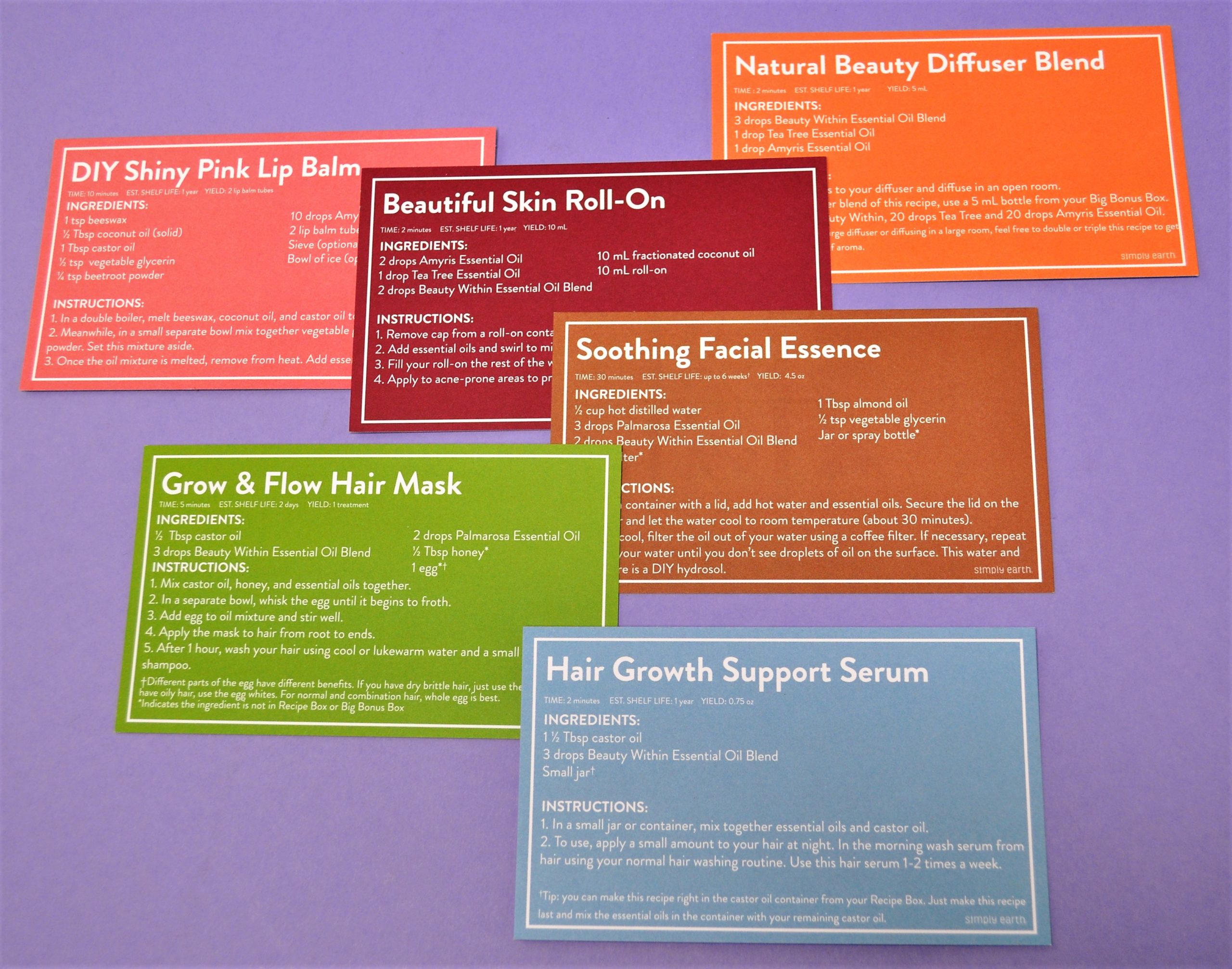 Simply Earth Recipe Cards March 2021