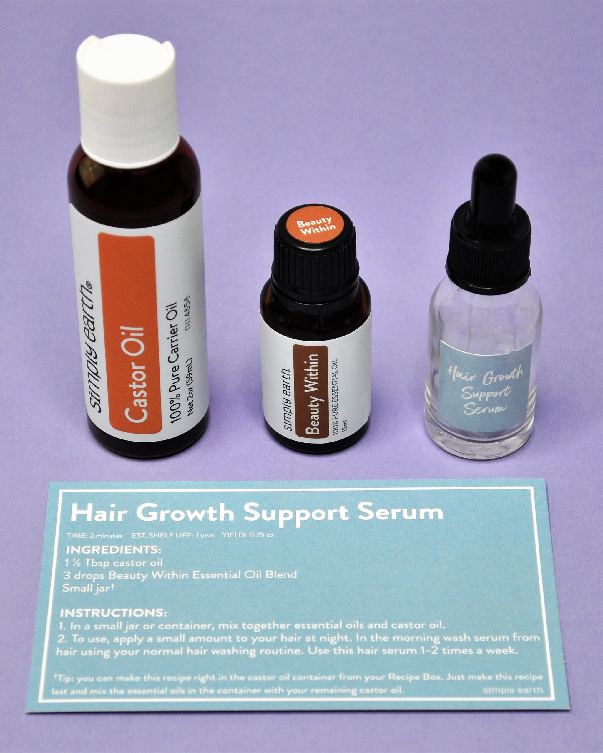 Simply Earth Hair Growth Support Serum March 2021 Prep