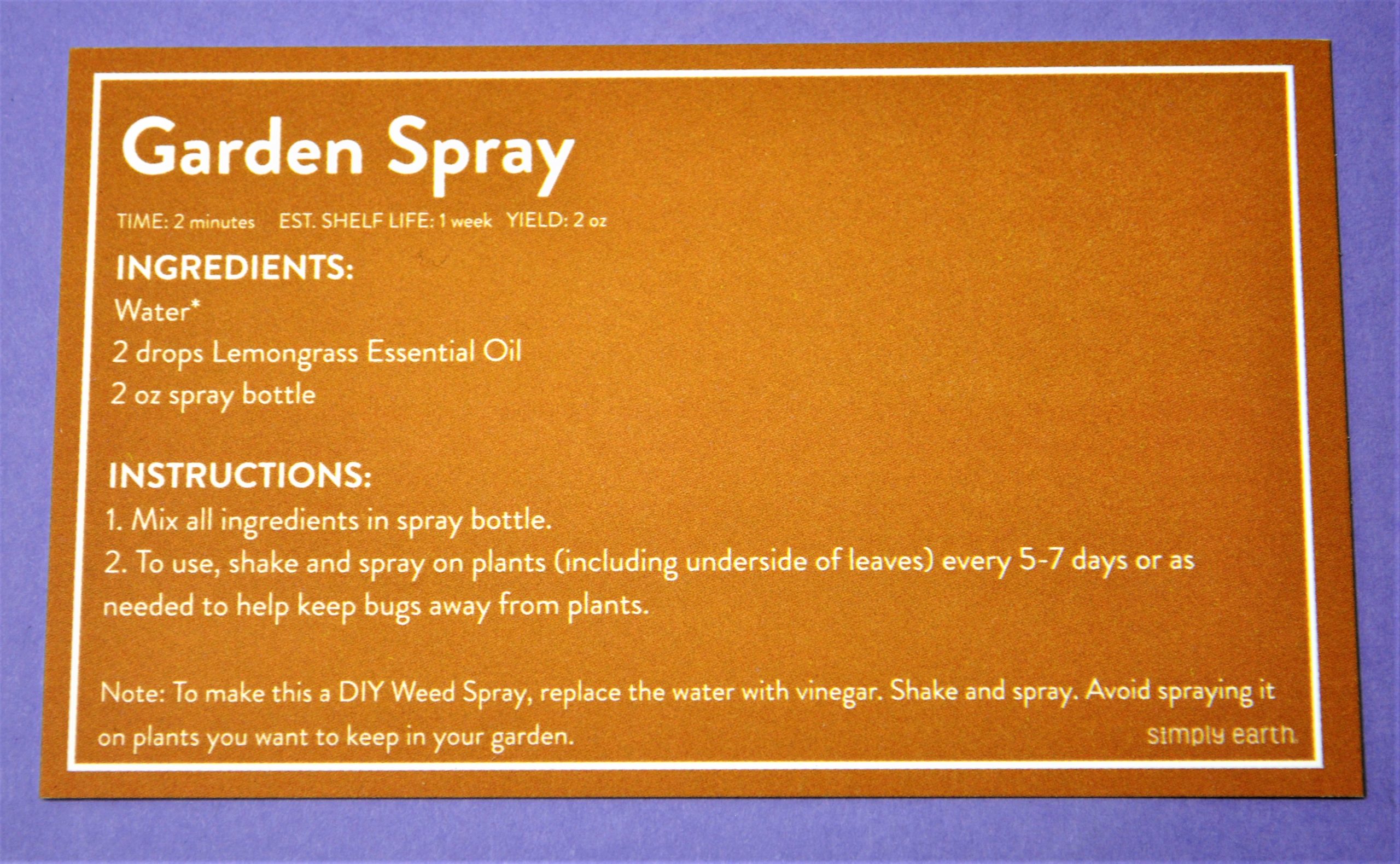 Garden Spray Recipe Simply Earth