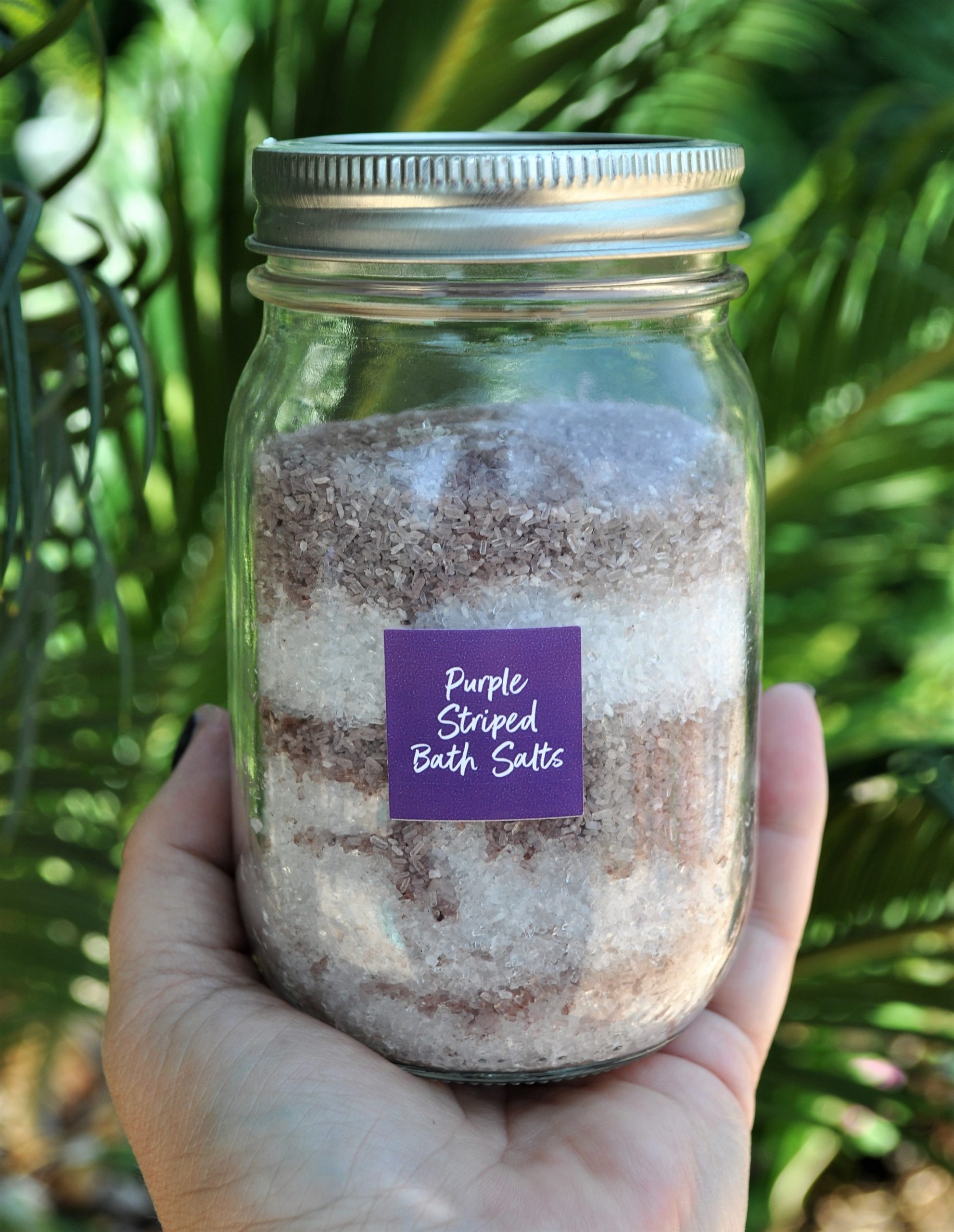 Simply Earth Purple Striped Bath Salts