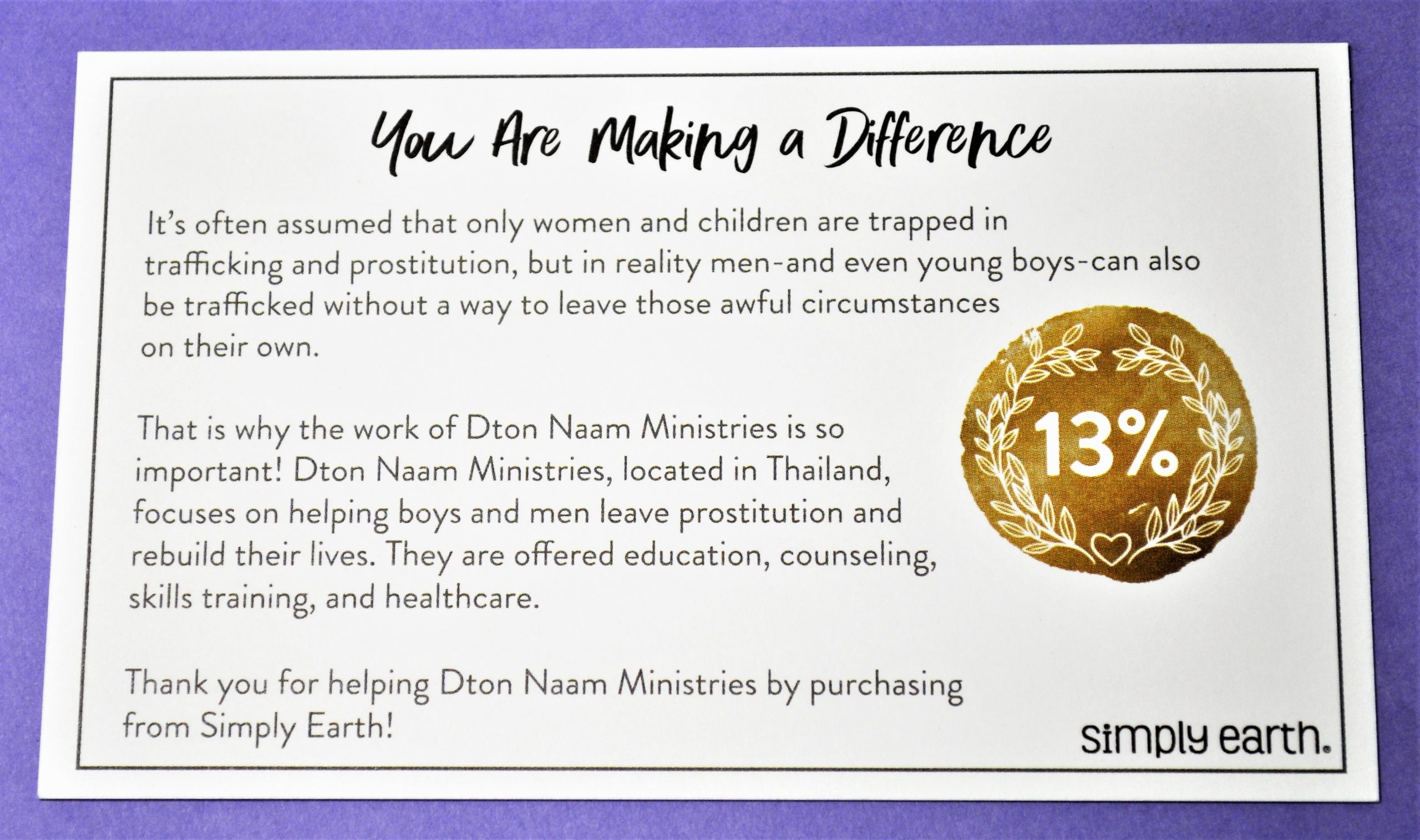 Dton Naam Ministries Card