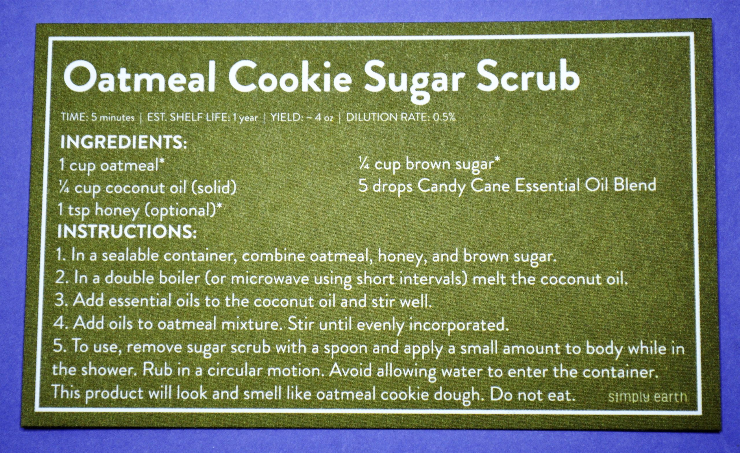 Oatmeal Cookie Sugar Scrub Recipe