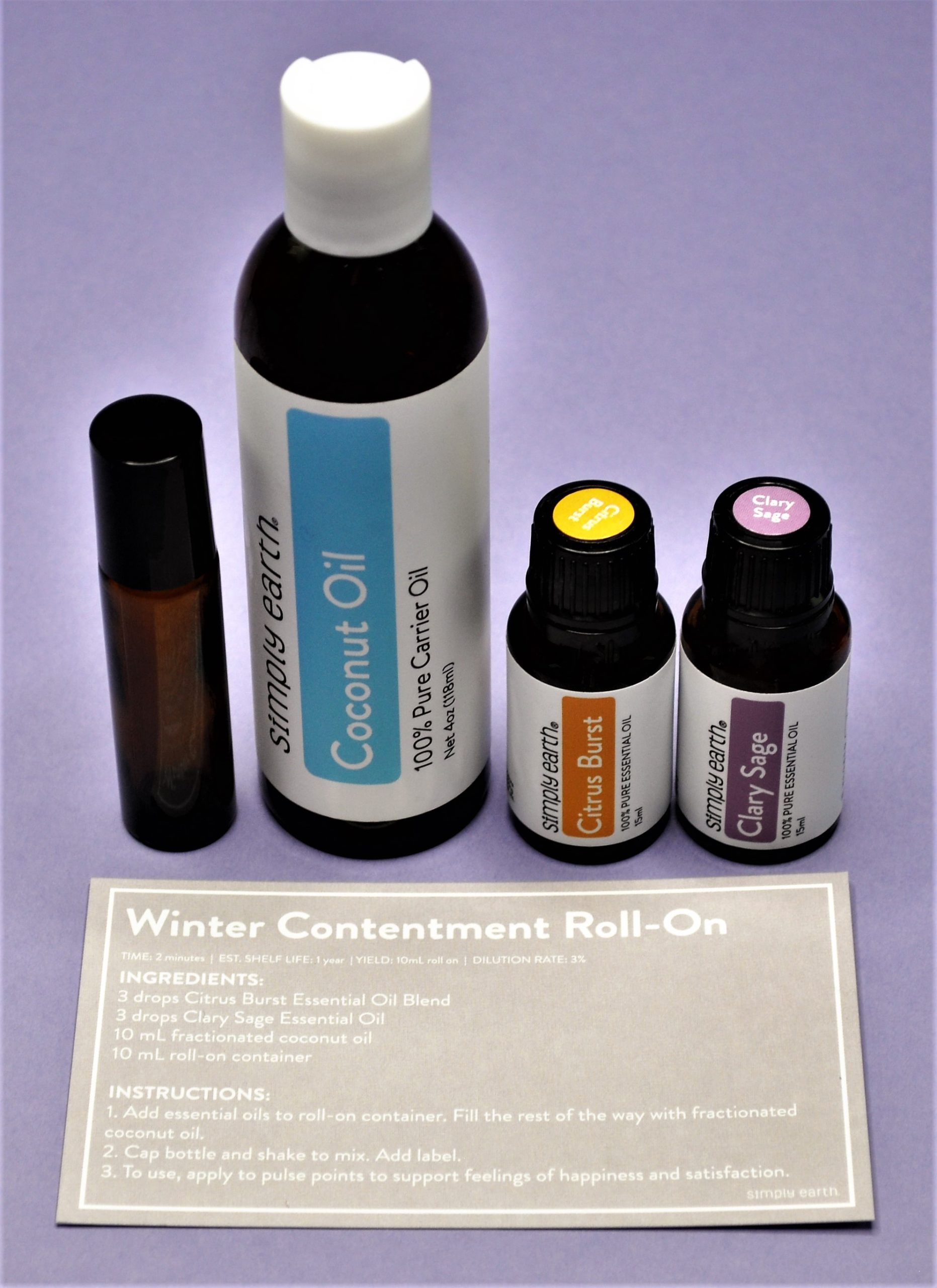 Winter Contentment Essential Oil Roll On Prep